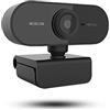 SHEHUALI Webcam, Webcam pieno HD 1080P. Mini fotocamera con microfono USB and Play Web Cam Video Call For PC Mac. Webcast del gamer del desktop portatile