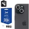 3MK Obiettivo della fotocamera in vetro temperato per iPhone 15 Plus - zu Lens Protection Pro Silver