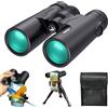 Gosky Binocolo con prisma a tetto 8 x 42 per adulti, HD, binocolo professionale per bird watching, viaggi, osservazione delle stelle, caccia, concerti, sport, BAK4, prisma FMC, con supporto per