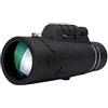 Ruiseawing Binocolo portatile ad alta potenza, 20 x 60, monoculare, compatto, con lente a prisma BAK4, con bussola, adattatore per smartphone e treppiede