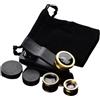 Yzdysg Obiettivo della fotocamera 3 in 1 grandangolari macro Fish Eye Lens Clip On Smartphone Fisheye Lens Camera Lens