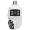 Luocute Camera di Sicurezza Pan Tilt, Rilevamento del Movimento a Doppio Lente, Audio Bidirezionale, Archiviazione della Scheda di Memoria, Visualizzazione Remota 'app, Wifi,