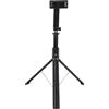 Yanmis Treppiede per Selfie Stick, Treppiede per Cellulare con Impugnatura Estensibile con Telecomando Bluetooth WL, Supporto per Treppiede per Telefono Girevole a 360 Gradi con 2 Luci