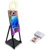 VANYA Specchio Magico Cabina Fotografica, Schermo Touch 21,5 Pollici Macchina per Selfie con Flight Case, per Noleggio Eventi Matrimoni Feste (Black, 40in photo booth with printer)