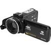 Plyisty Videocamera, Registratore per Fotocamera Digitale 4K 56MP con Schermo IPS da 3,0 Pollici, Zoom Digitale 18X, con Telecomando Wireless, Luce di Riempimento