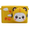 Topiky Videocamera Doppia Fotocamera HD 1080P Messa a Fuoco Automatica Fotocamera Digitale Zoom Digitale 8X Luce di Riempimento a LED Giochi Musicali Integrati Adesivi Filtri Picc (YELLOW)