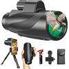 Gosky Monoculare 12 x 50 per adulti, telescopio monoculare con prisma BAK4 e lente FMC, monoculare leggero, ideale per birdwatching, caccia, fauna selvatica, escursionismo, viaggi