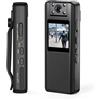 KVBRUI Mini fotocamera digitale for il corpo 1080P Sport DV Schermo HD Visione notturna magnetica Piccola fotocamera Videocamera for bambinaia Polizia(With 128GB Card)