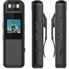 Goshyda Mini Body Camera 1080P, Telecamera POV con Obiettivo Rotante a 180° Indossabile con Clip Posteriore, Mani Libere per la Registrazione in Prima Persona Sicurezza in Viaggio in