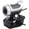 Bonbela USB 2.0 0,3 milioni di pixel, webcam, webcam, HD, supporto girevole a 360°, microfono integrato per PC (argento)