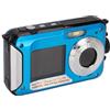 Brrnoo Fotocamera Subacquea, Fotocamera Subacquea Fotocamera Digitale Impermeabile con Alta Risoluzione 2.7K 48MP 10 Piedi per Fotografia all'aperto (BLUE)