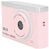 Generic Fotocamera Digitale HD, Fotocamera Digitale Portatile con Zoom HD 8X con Luce di Riempimento per la Fotografia (PINK)