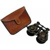 RK NAUTICAL INSTRUMENT Binocolo vintage marittimo in ottone con custodia in pelle, telescopio stile antico