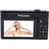 Fabater Fotocamera Digitale, Fotocamera Mirrorless 4K 75MP WiFi Zoom 18X con Schermo Flip da 3 Pollici per Viaggi Paesaggi Ritratto Vlogging Fotografia (BLACK)