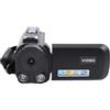 Yctze 1080P, Zoom 18x, Videocamera da 24 MP con Schermo Rotante, Microfono Esterno, modalità Notturna, Registrazione in Loop, Filigrana Temporale per Viaggi, Campeggio (BLACK)
