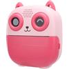 Focket Fotocamera di Stampa Istantanea, Fotocamera Digitale per Stampa Termica 48MP 1080p Video da 2,4 Pollici Schermo Doppia Fotocamera HD 6x Zoom con Batteria da 1300 MAh per i (Roseo)
