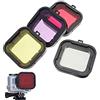 DBEIXIWEI Copertura del filtro per obiettivo subacqueo portatile in ABS grigio/rosso/viola/giallo per Go-pro HERO 3+ 4