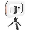 Générique Ring Light for Phone - Ricaricabile Selfie Tripod, regolabile a doppio colore LED, Lightweight Extendable Holder | Phone Ring Light for Travel, Vlogging, Recording, Video, Photography Makeup