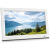 BoTongSiHai Cornice Digitale Multifunzione - Schermo IPS HD, Display Pubblicitario Per Foto E Video, Telecomando, USB/SD, Lettore Video/Musica/Foto/E-book, Montabile A Parete(White,19in)