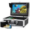 BJdfgE Registratore DVR da 9 pollici, Fish Finder 1000 TVL, Telecamera subacquea for la pesca, 15 LED bianchi + lampade a infrarossi for ghiaccio/mare/fiume(9in15M With DVR)