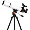 RENYUEH Telescopio Telescopio per adulti 500x80mm con treppiede Zaino, Telescopio per principianti, con oculare da 10mm, 23mm Specchio eretto da 90 gradi