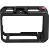Tbest Action Camera Protective Frame Metal Housing Video Prive per Azione 5Pro 4 3 Filatura Rapida Magnetica 1/4 Pollici (BLACK)
