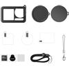 YTtkku Custodia per fotocamera antiurto con pellicola in vetro di durezza 9H e coperture antipolvere Set completo per Action 5pro Custodia protettiva in silicone per action camera