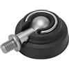 Generic Piedino per Treppiede Antiscivolo in Gomma da 3/8 Pollici in Acciaio Inossidabile per la Sostituzione del Treppiede Fotografico, Durevole e Conveniente, Diametro 50 Mm per i Fotografi