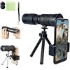 WANWEN Telescopio Super Teleobiettivo Zoom Telescopio Monoculare Portatile All'aperto, 4K 10-300X40Mm Ad Alta Potenza HD Leggero Lente Del Telescopio Messa A Fuoco Prisma 30 * 30 Con Treppiede E Clip Q1