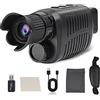 NGBFF Visore Notturno, Oscurità 300m Dispositivo di visione notturna monoculare 1080P HD Infrarossi Zoom digitale 5x Telescopio da caccia Outdoor Day Night Dual Use,per birdwatching, sport all'aria aperta,