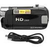 SHEHUALI Videocamera, 2.4 Inch HD Camera D90 1080P 16MP Digital Camera 2.4 Inch Rotatable Screen Camcorder 16X Zoom HD Video Recorder with Fill Light(Noir)