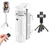 Vgpbphj Pocketflex Mini treppiede, Pocketflex Supporti remoti, Razunoth Mini JJ02, con interruttore a pulsante one-touch, rotazione flessibile a 360°, telecomando Bluetooth (bianco)