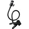 Tmboryuu Supporto flessibile a morsetto per baby monitor e action camera con filettatura da 1/4 pollici durevole costruzione in metallo Swanneck Arm