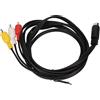 Tomantery Cavo Mini DIN da 10 Pin a 3 Cavo Adattatore Video con Segnale Trasparente per Monitor TV Proiettore da 5,9 Piedi, Premium Maschio-maschio per Fotocamere, TV