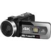 BAFEIYA Registratore per videocamera Vlogging con videocamera Full 4K Digital Camera Video Videocamera Vlog 48MP for lo streaming live con Messa a fuoco automatica Registratore digitale Time Lapse(16GB SD Car