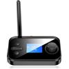 Tomvorks Ricevitore Trasmettitore BT Adattatore Audio Wireless 2 in 1 con Display per Altoparlante del TV
