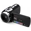 Fabater Videocamera Ultra HD 4K 64MP, Schermo a Fogli Mobili da 3 Pollici Vlog Camera con Zoom Digitale 28x, Visione Notturna IR, Batteria da 4800 MAh per YouTube