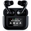 Swokely 5.4 Cuffie senza fili con scatola di ricarica touch cuffie da gioco a bassa latenza ANC Annullamento della musica wireless (nero)