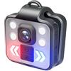 BINGNU Mini Body Camera, Body Cam, Mini corpo torcia LED portatile macchina fotografica for sport all'aria aperta piccole telecamere di registrazione for autoprotezione W8 per sicurezza, riunioni, lavoro(Onl