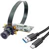 Gvvsjgdbis 3840H X 2160V 4K 8MP HD 1/2 OS08A10 USB3.0 Type-C Modulo Fotocamera FF 93 ° MJPEG, YUV2, H264, H265 per riconoscimento facciale