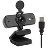 Cosiki Shopping Pazzo Webcam, Pratica videocamera da Tavolo, riduzione del Rumore 1440P Line Broadcast per Video conferenze Online(pc-05)