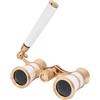 Generic Binocolo, Telescopio Binoculare Opera Portatile Potente Messa a Fuoco Centrale Ad Alta Definizione per Teatri Interni Rosso//bianco (Bianco)