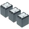 vhbw 3x batteria compatibile con Panasonic HC-X900M, HC-X900, HC-X909, HC-X800 videocamera camcorder (2200mAh, 7,2V, Li-Ion) con infochip