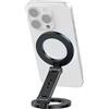 Tomvorks Robusto Supporto Magnetico per Telefono da Tavolo, Supporto Pieghevole per e Telefoni, Auto Magnetiche in Lega di Alluminio, Biciclette o Superfici Metalliche