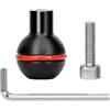 Tmboryuu Testa a sfera fissa in alluminio da 25 mm per adattatore treppiede Chiusura sicura Fotografia subacquea Luce di riempimento Testa a sfera in alluminio