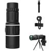 HZling 40 x 60 telescopio monoculare ad alte prestazioni monoculare per adulti, con supporto per smartphone, impermeabile, compatto, per concerti, eventi sportivi, fauna selvatica, escursionismo, caccia