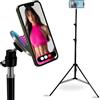 TronicXL Treppiede per cellulare grande 210 cm con magnete I compatibile con Apple Magsafe iPhone Samsung Smartphone Tripod Treppiede per fotocamera alto 2 m testa sferica magnetica