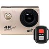 AmAzwi Telecamere d'azione Ultra HD 4K. Telecamera di azione del telecomando del telecomando del telecomando della fotocamera di azione DV DVR 170D 30m Vai a Waterproof Pro Mini Casmet Camera Custodia imperm