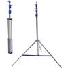 Plyisty Supporto per Lampada a 3 Sezioni da 9,8 Piedi con Cuscino a Molla e Manopola a Bloccaggio Rapido, Acciaio Inossidabile, Viti da 1/4 e 3/8 per Flash, LED, Fotocamera (BLUE)