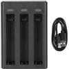 VBESTLIFE Hub Caricabatteria Rapido per X3, Stazione di Archiviazione Portatile per Ricarica Rapida della Batteria a 3 Canali con Cavo USB di Tipo C